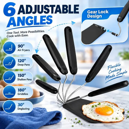 6-Angle Locking Kitchen Spatula