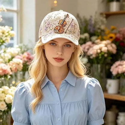3D Music Lover Baseball Cap with Raised Piano Design
