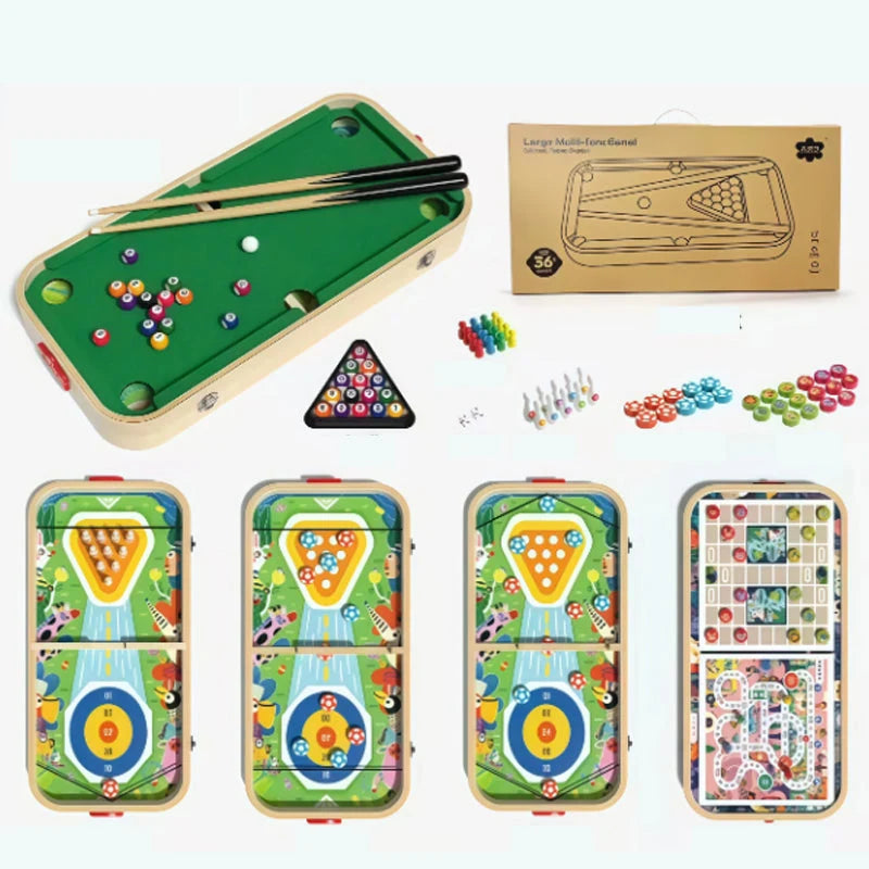6-in-1 Wooden Tabletop Game for Kids
