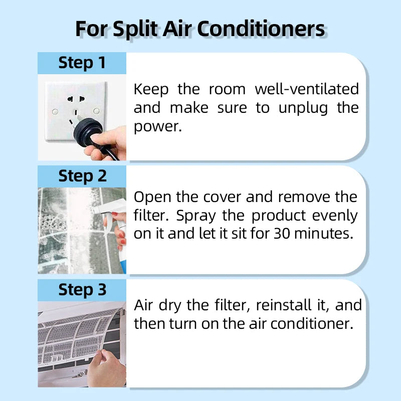 500ml No Washing Air Conditioner Cleaner Spray