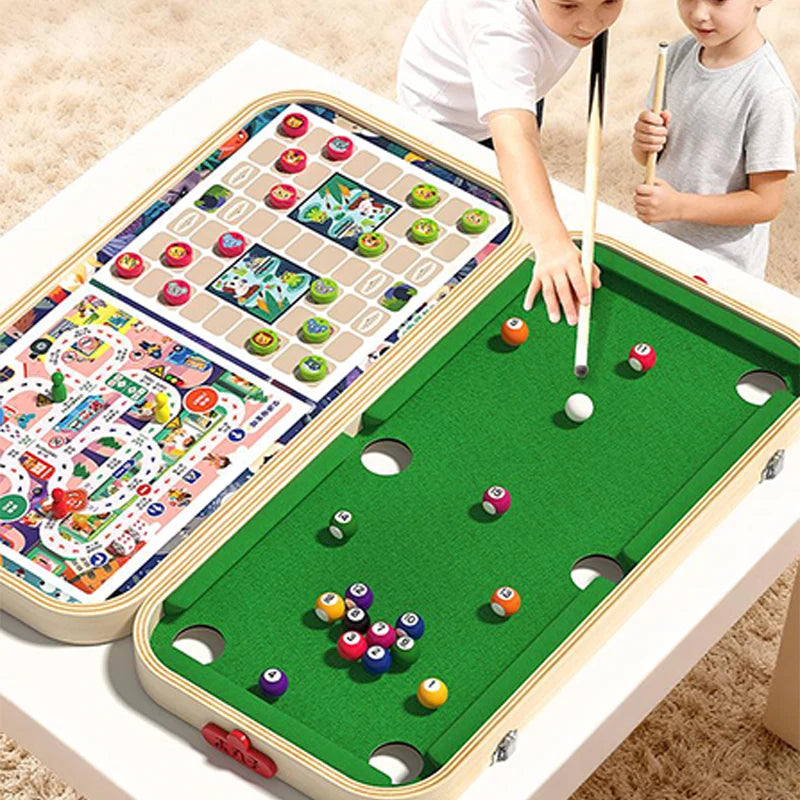 6-in-1 Wooden Tabletop Game for Kids